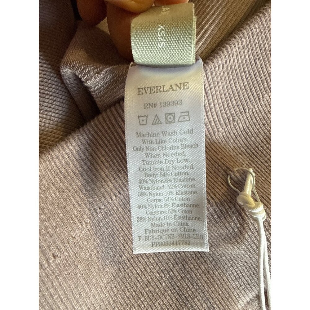 Everlane Organic Cotton Ankle Seamless Ribbed Legging XS/S Dusty Lavender Purple - Picture 8 of 8